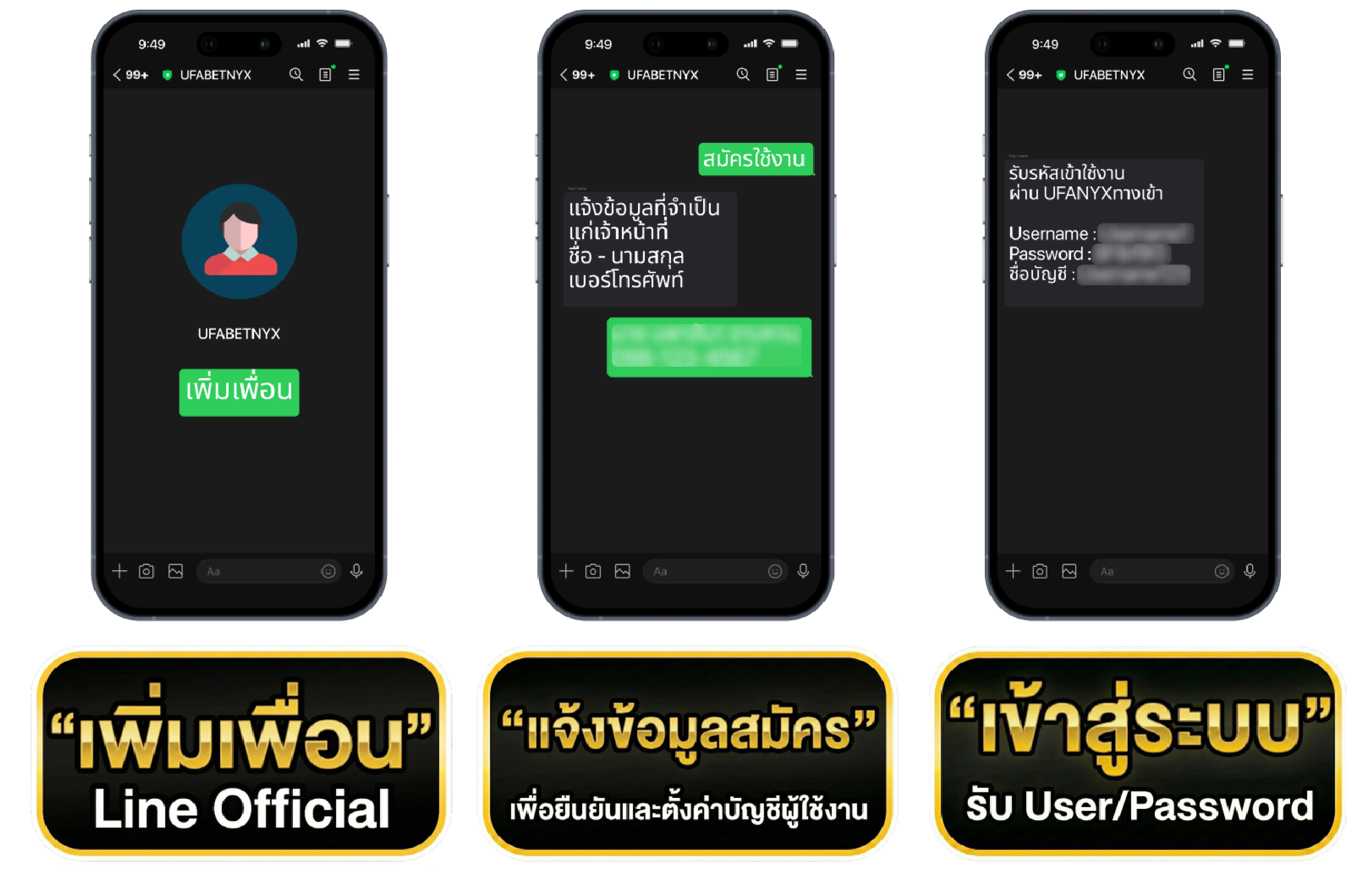 วิธีสมัครผ่านไลน์