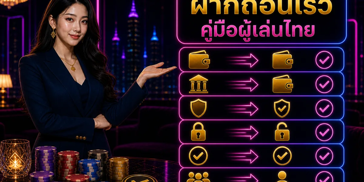 ภาพคู่มือฝากถอนเร็วสำหรับผู้เล่นไทยที่ UFANYX