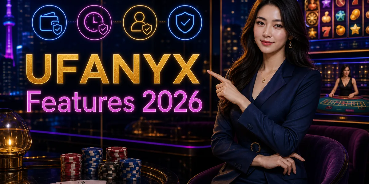ภาพฟีเจอร์การเล่นคาสิโนอย่างมีสติและเครื่องมือควบคุมงบของ UFANYX