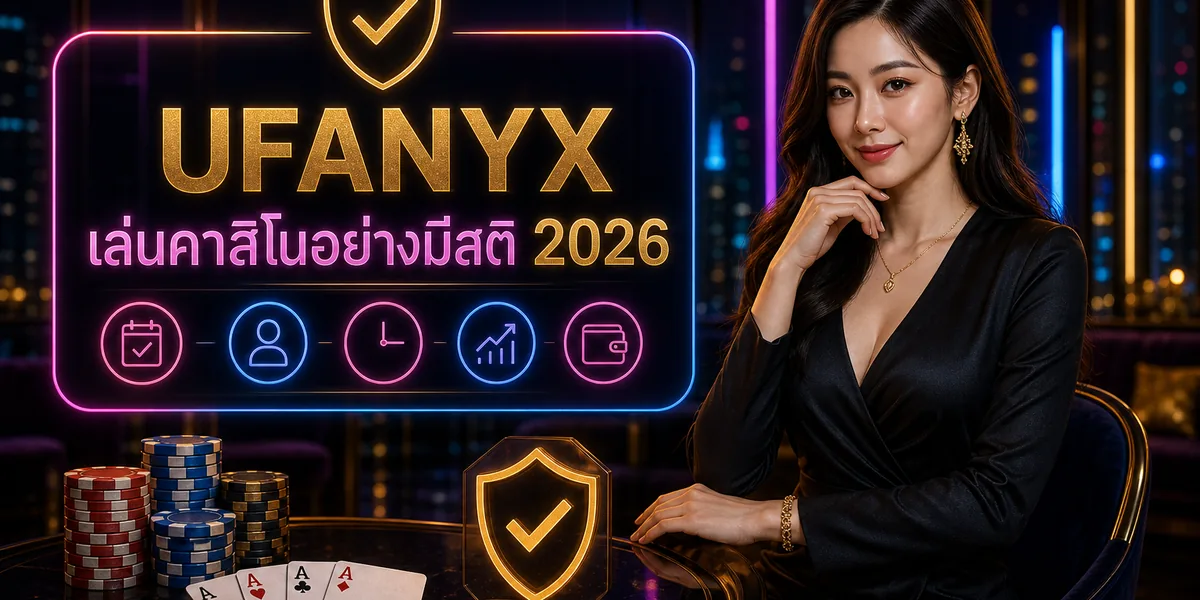 เล่นคาสิโนอย่างมีสติ คู่มือ 2026 พร้อมโปรโมชั่นจาก UFANYX