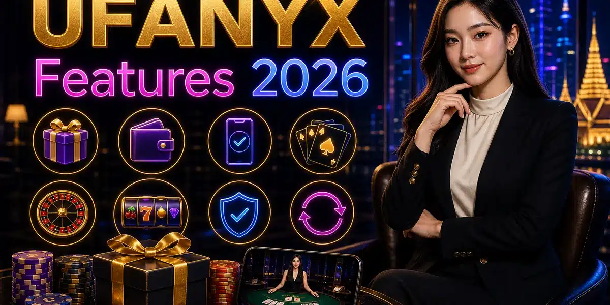 ภาพฟีเจอร์คาสิโนเครดิตฟรีและระบบของ UFANYX