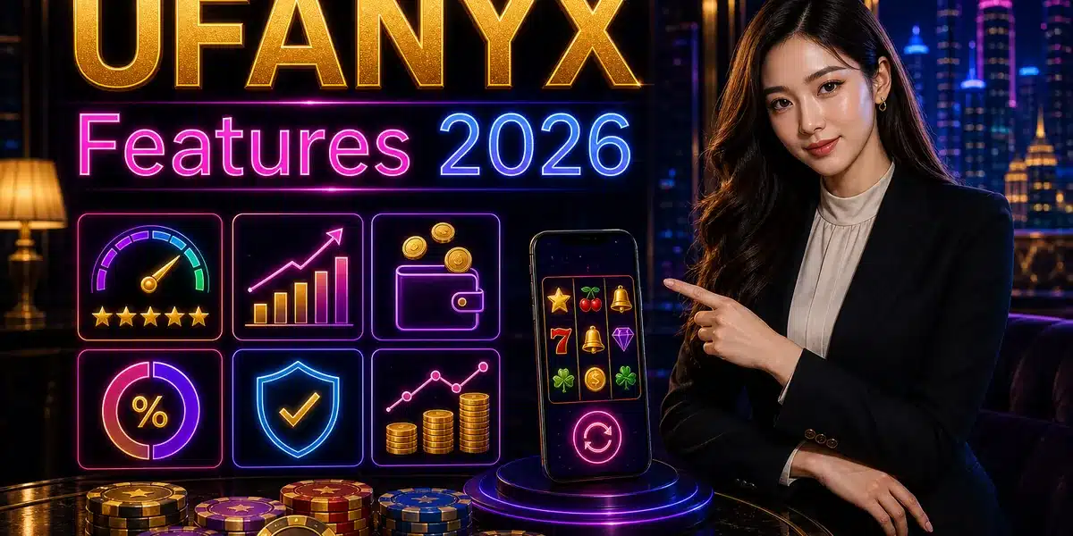 ภาพฟีเจอร์สล็อต RTP สูงและระบบของ UFANYX
