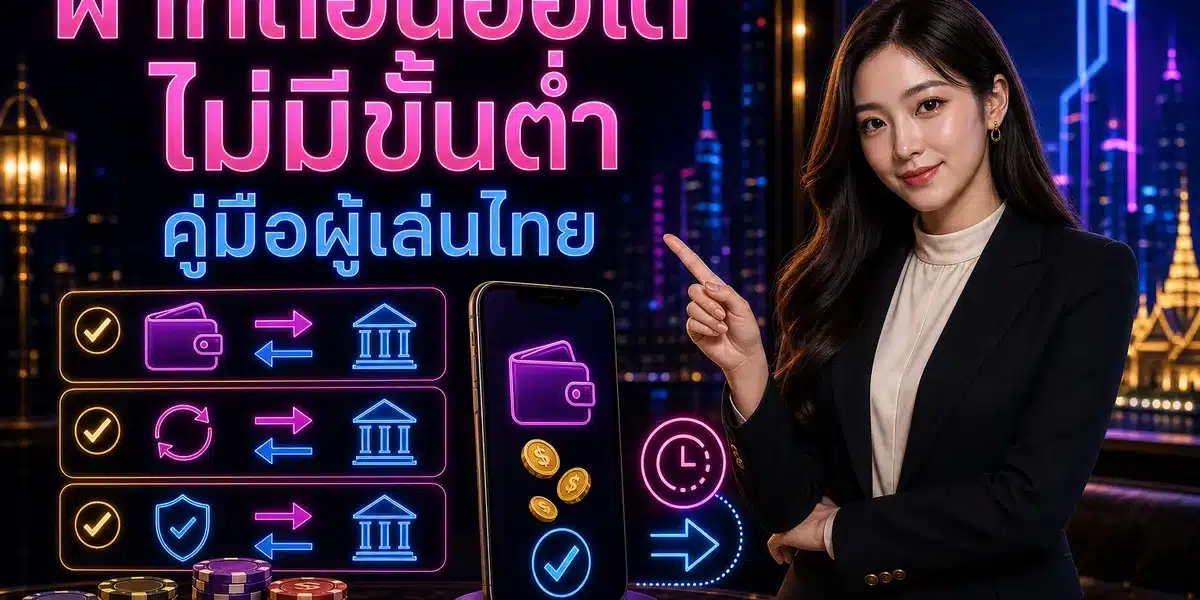 ภาพคู่มือฝากถอนออโต้ไม่มีขั้นต่ำสำหรับผู้เล่นไทยที่ UFANYX